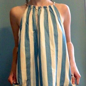 Maeve anthropologie striped fringe top